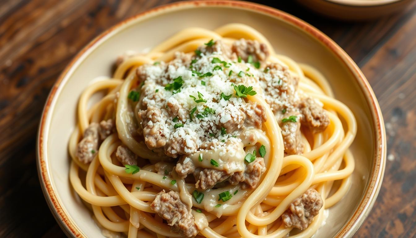 Ground Beef Alfredo