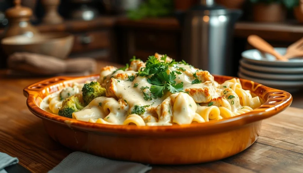 Delicious Chicken Broccoli Alfredo Bake