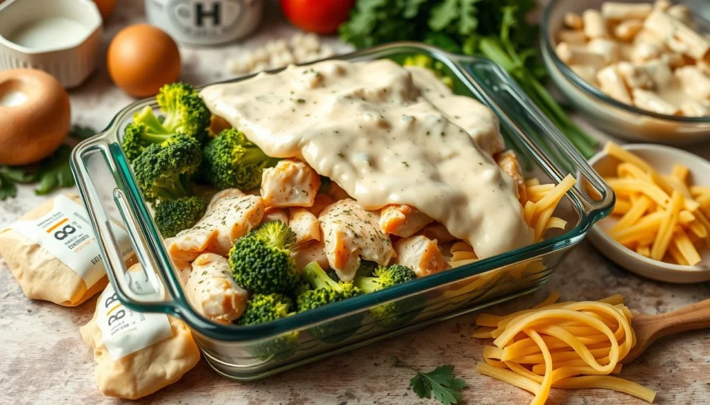 Chicken Broccoli Alfredo Bake