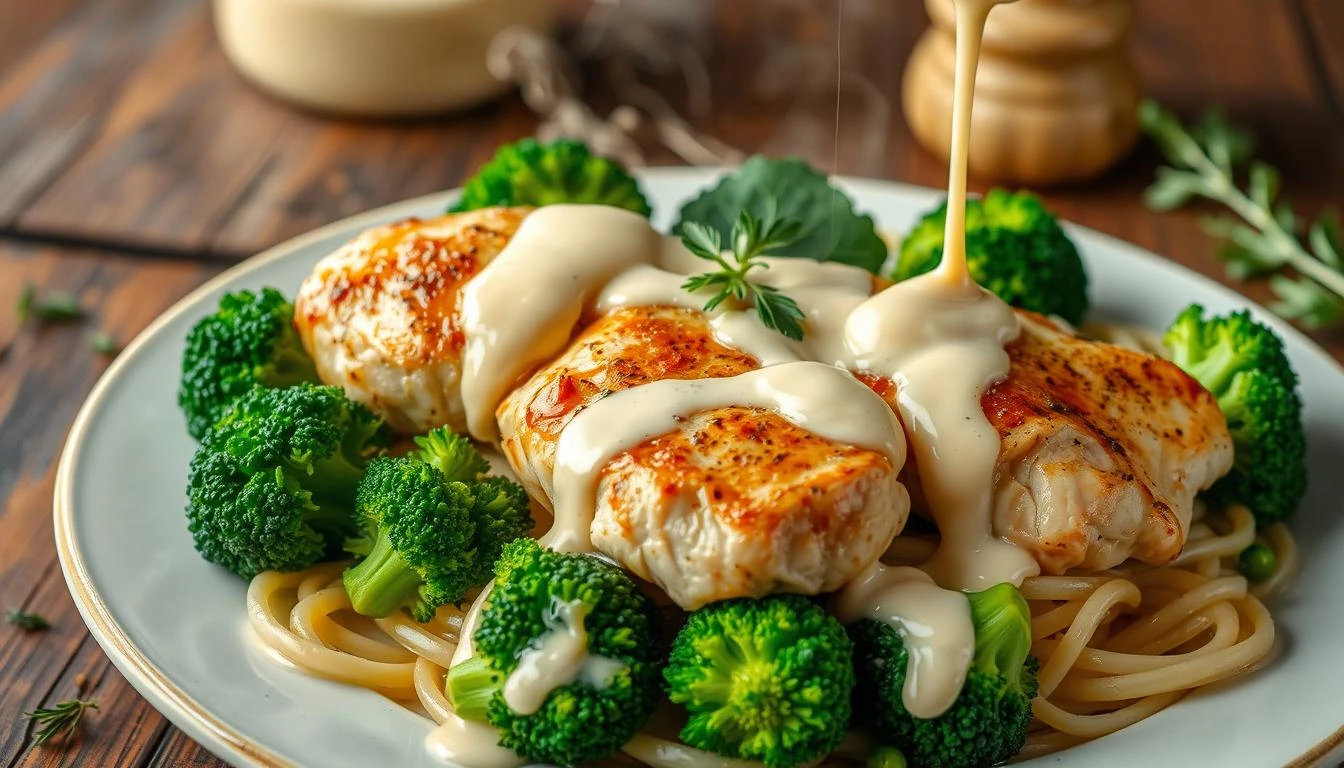 Chicken Broccoli Alfredo Bake