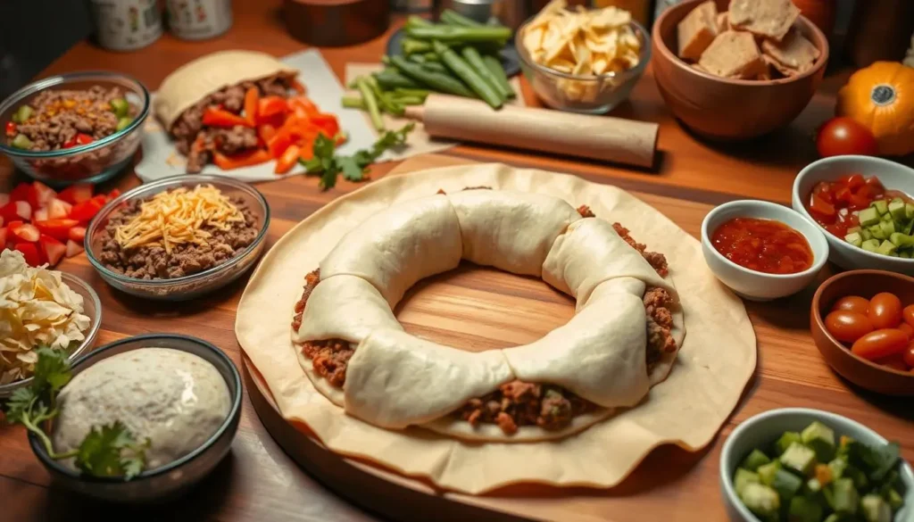 Ingredients for the Taco Ring Recipe