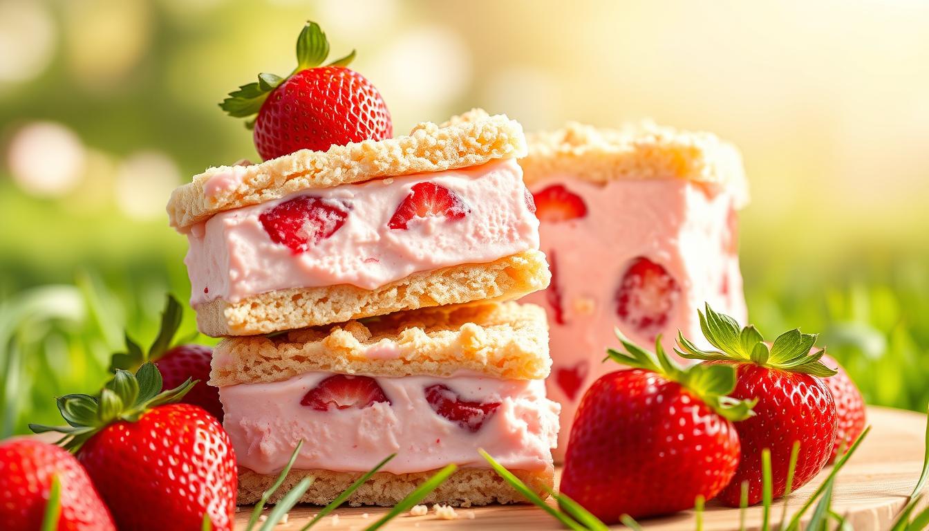 Strawberry Shortcake Ice Cream Bars